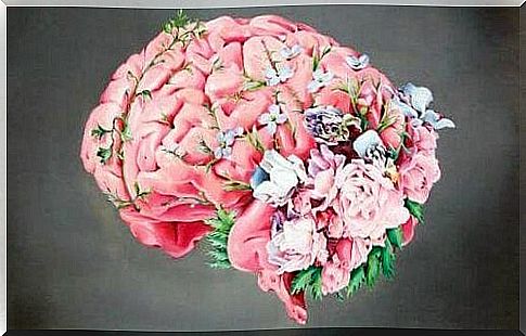 Brain with flowers