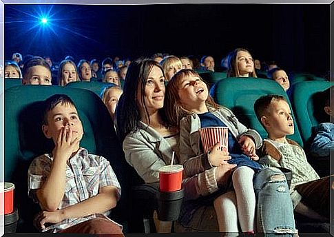 Children at the cinema