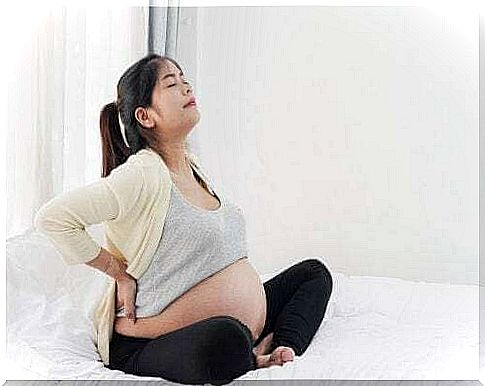 Pregnant woman with back pain