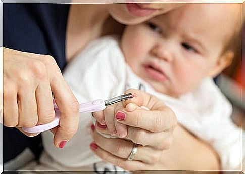 When should baby's nails be cut for the first time?