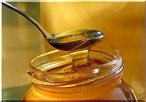 A jar of honey.